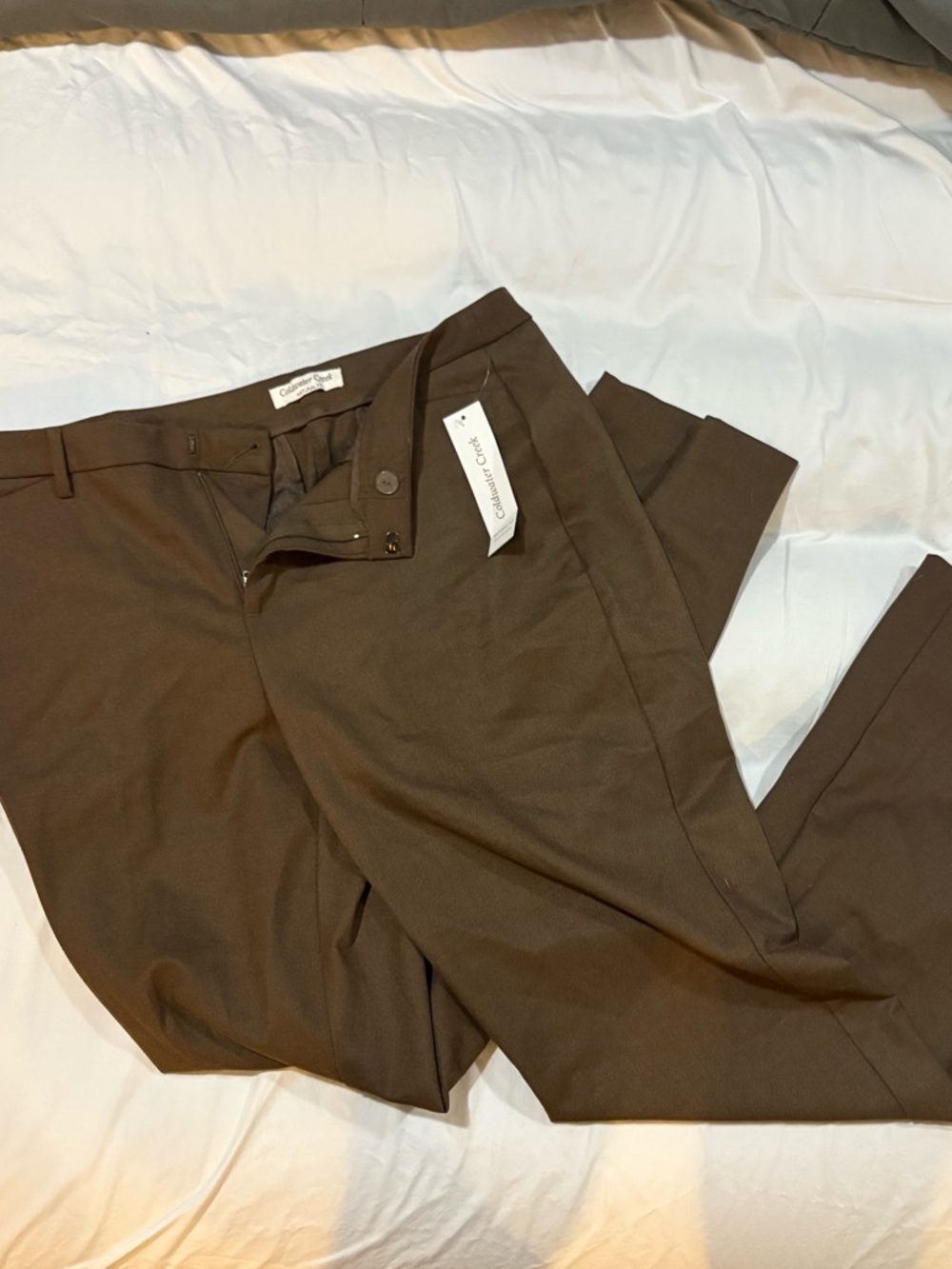 Coldwater Creek Natural Fit Whisper Flannel Trouser —Size 10 | NWT| Brown